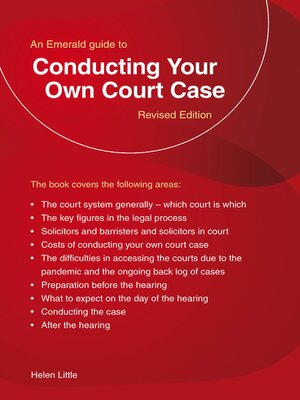 cover image of An Emerald Guide to Conducting Your Own Court Case